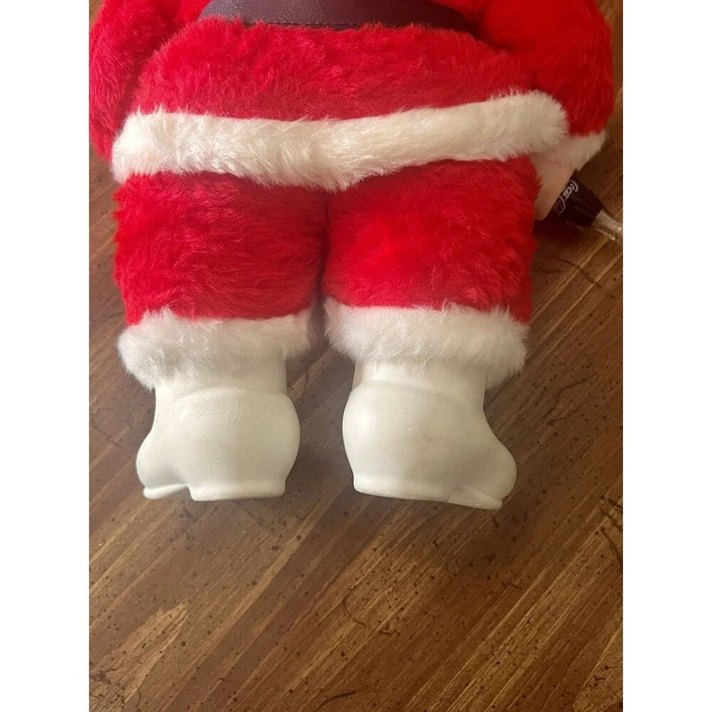 Vtg 1950s Rushton Company Coca-Cola Rubber Face Santa Claus With Coke Bottle 15”